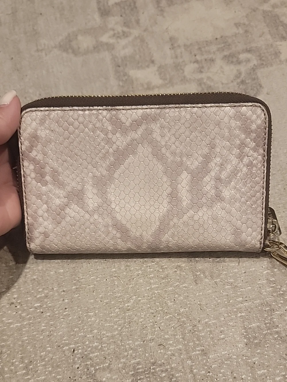 Michael Kors Jet Set Python Leather Wallet With Removable Wrist Strap